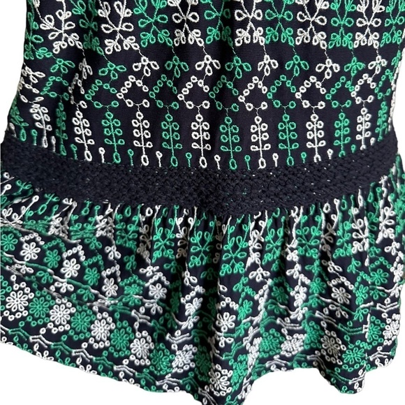 ANTHROPOLOGIE Maeve Cammie Embroidered Eyelet Peplum Tank Top Size Medium - Picture 12 of 17